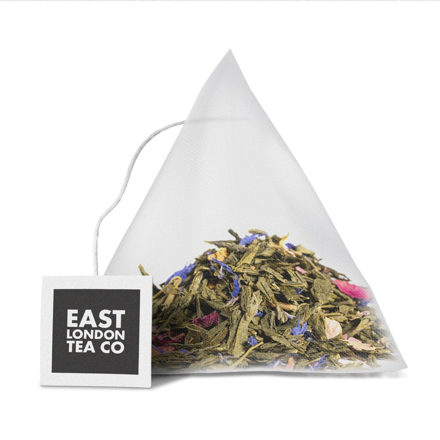 Columbia Road Pyramid Teabags from East London Tea Company At 499 Hackney Road in East London.