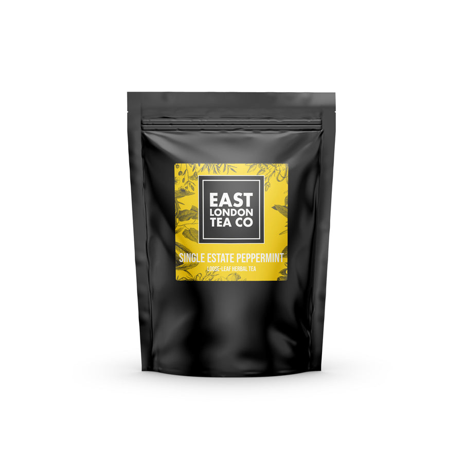 Single Estate Peppermint Loose Leaf Herbal Teabags From East London Tea Company at 499 Hackney Road in East London.