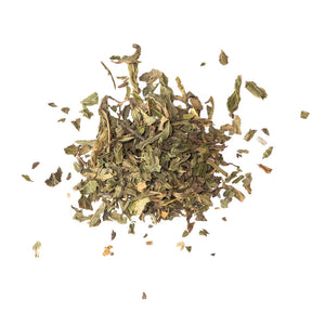 Simply Peppermint Pyramid Loose Leaf Tea Leaves from East London Tea Company at 499 Hackney Road in East London.